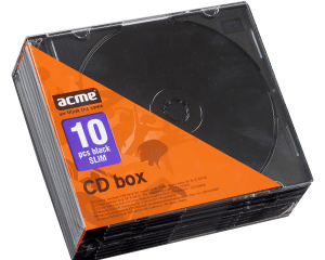 CD kaste, 1CD, melna, 10mm, JEWEL